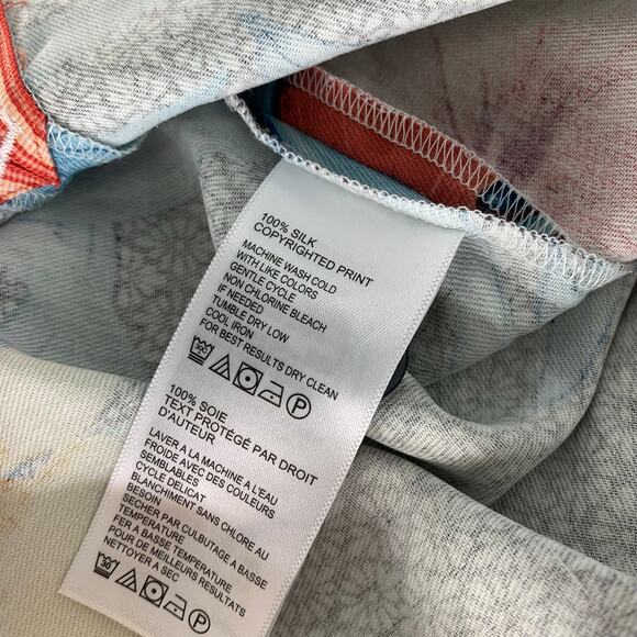 Tommy Bahama 100% Silk Tropical Print Short Sleeve Button Down Shirt Size XXL - Picture 6 of 15